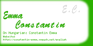 emma constantin business card
